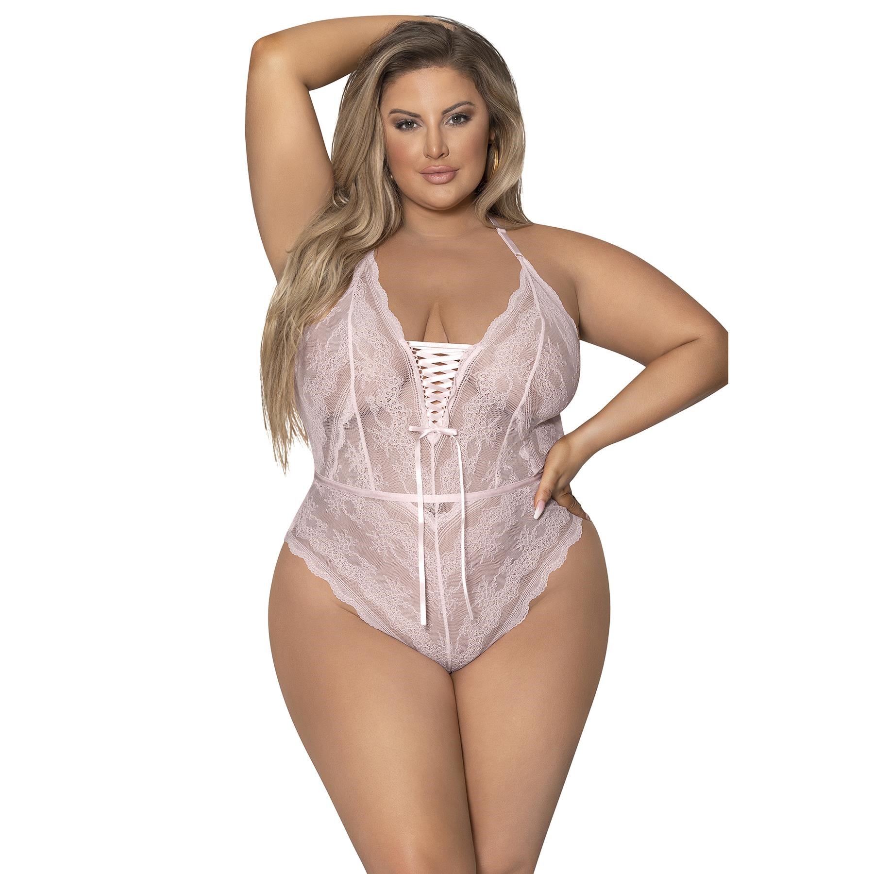 Seabreeze strappy back teddy w/ snap crotch q/s front