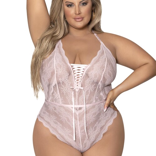Seabreeze strappy back teddy w/ snap crotch q/s front cropped