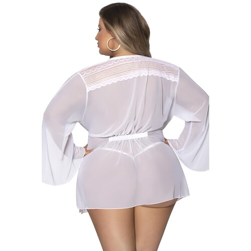 Modern Romance Flowing short Robe q/s back