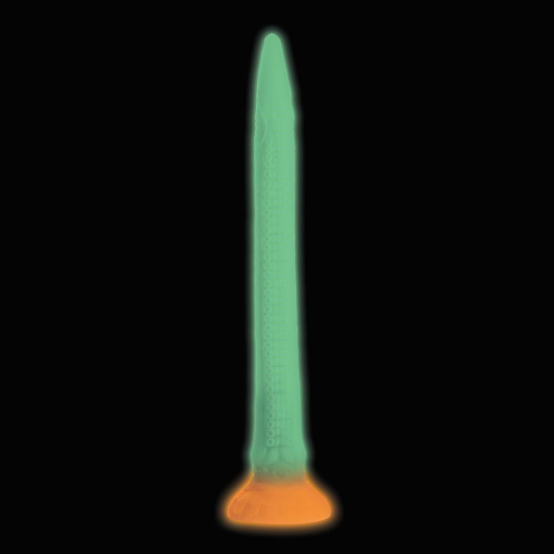 Mikara - Glow-in-the-Dark Silicone Snake Dildo glowing in the dark