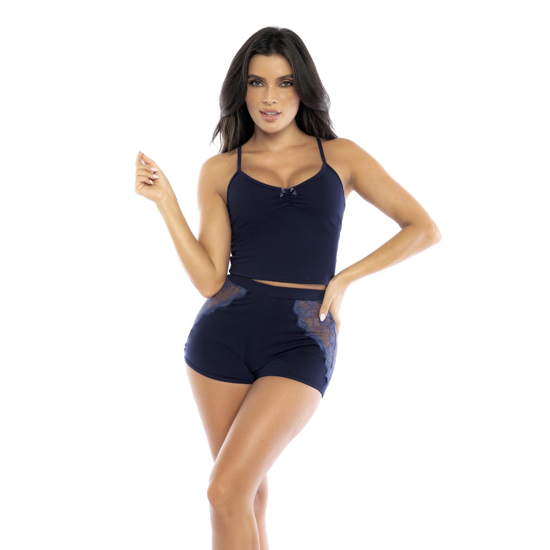 Two Piece Pajama Set. Top and Shorts o/s front