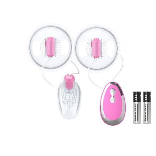 Nip And Nub Remote Control Stimulator - Product Shot with Batteries