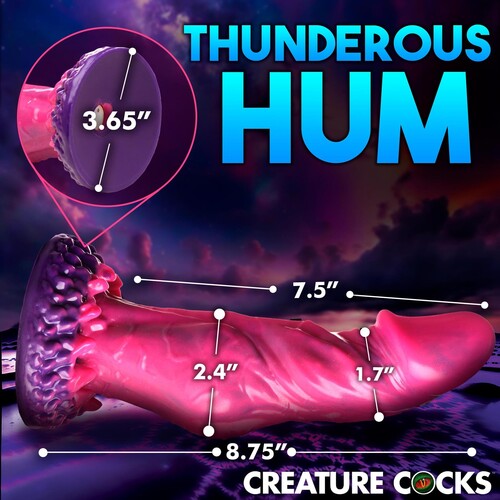 Creature Cocks Xenox Vibrating Dildo with Remote - Product Dimensions