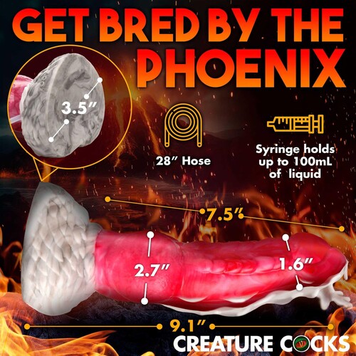 Creature Cock Resurrector Phoenix Squirting Silicone Dildo mood image #3
