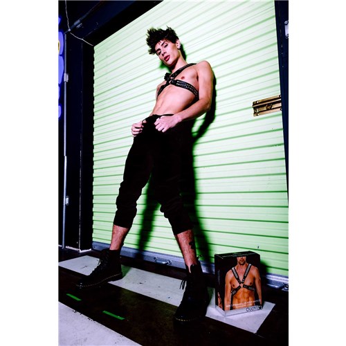 Men’s Pyramid Stud Body Harness model pose #7