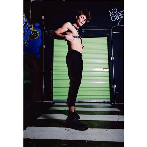 Men’s Pyramid Stud Body Harness model pose #9