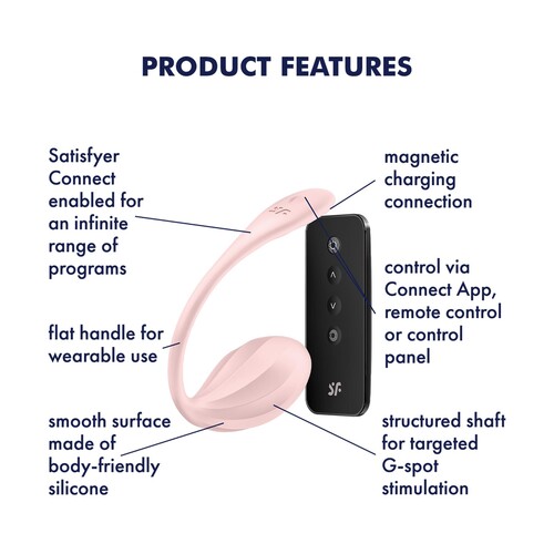Satisfyer Ribbed Petal App Enabled Couples Vibrator w/Remote Control - Instructions