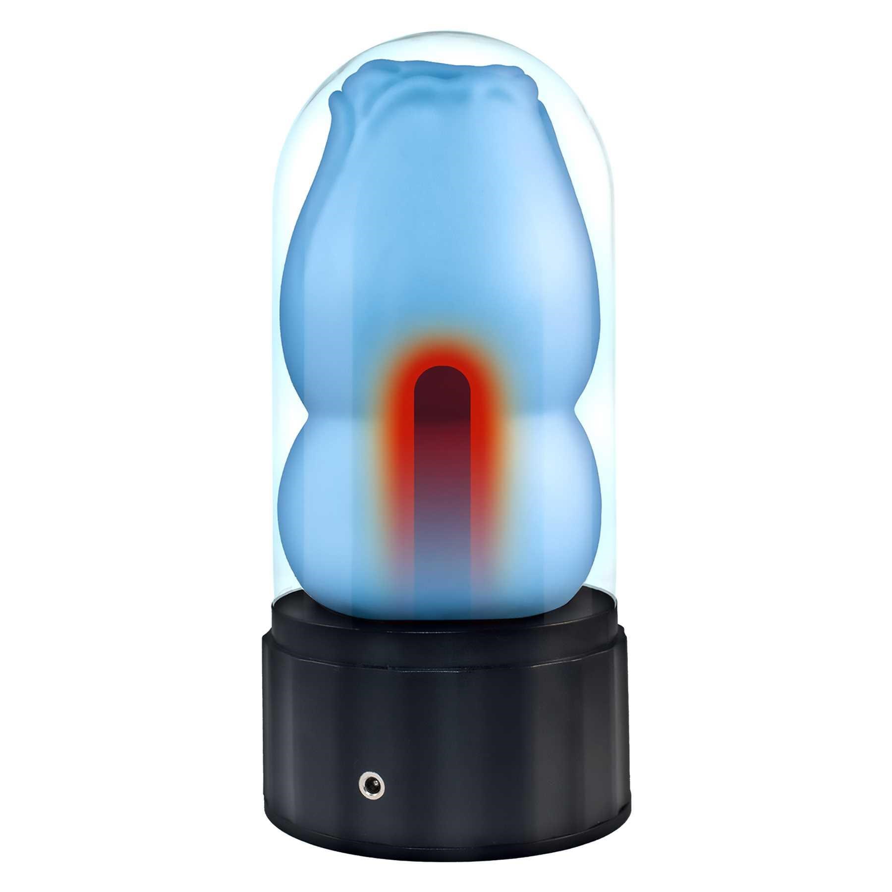 DELITE HEATED ROSE MASTURBATOR blue