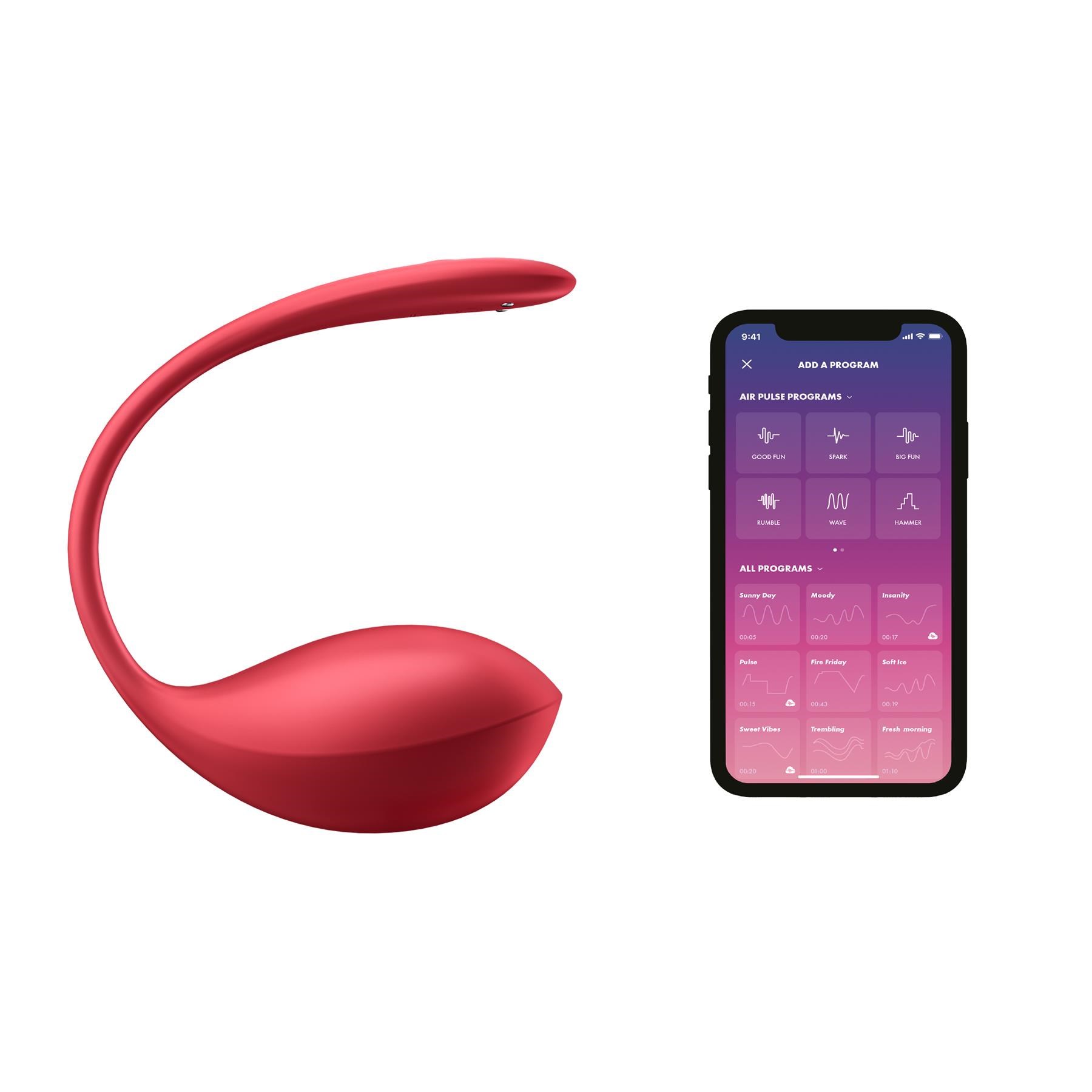 Satisfyer Shiny Petal App Enabled Couples Vibrator with Remote Control - Product With Phone App
