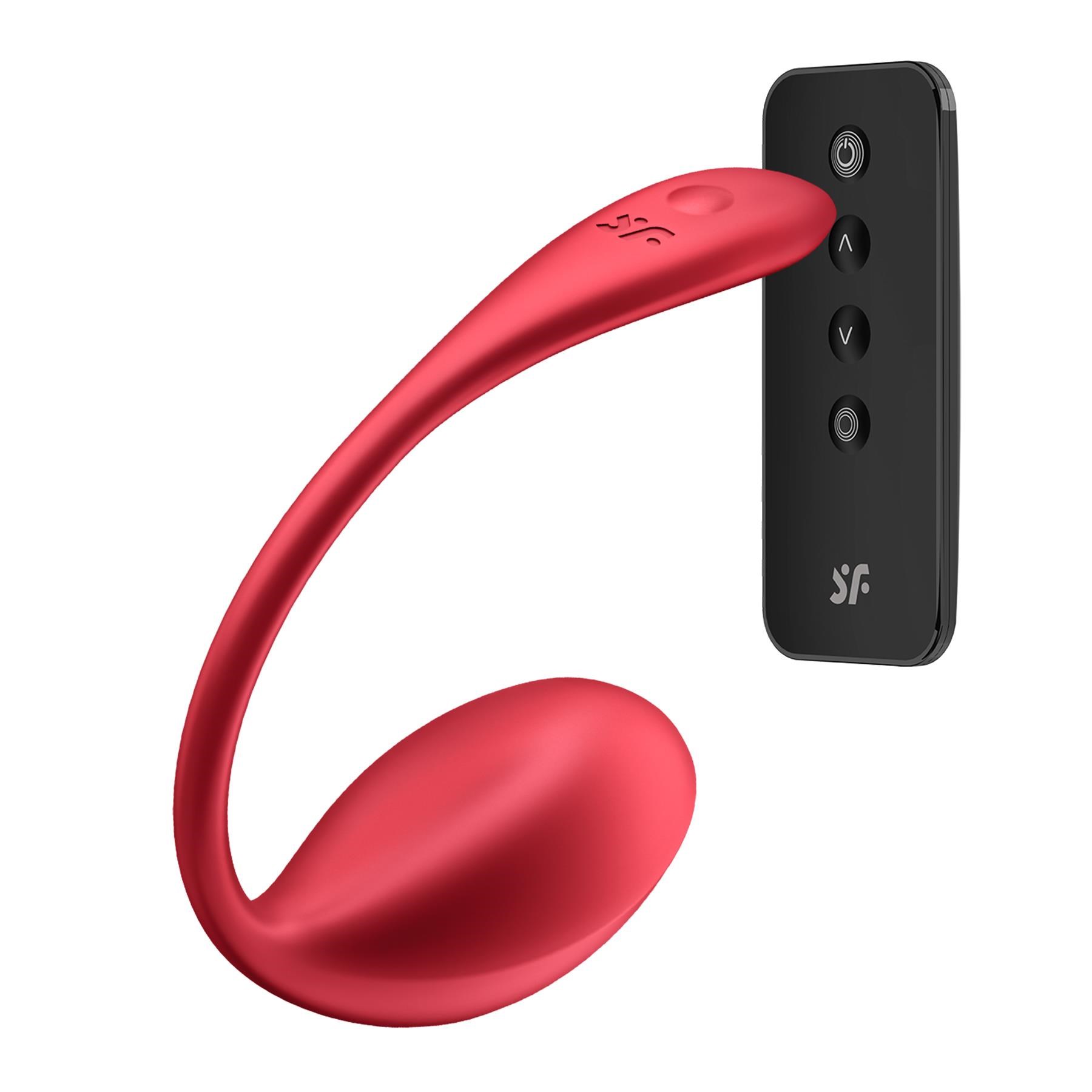 Satisfyer Shiny Petal App Enabled Couples Vibrator with Remote Control - Product and Remote
