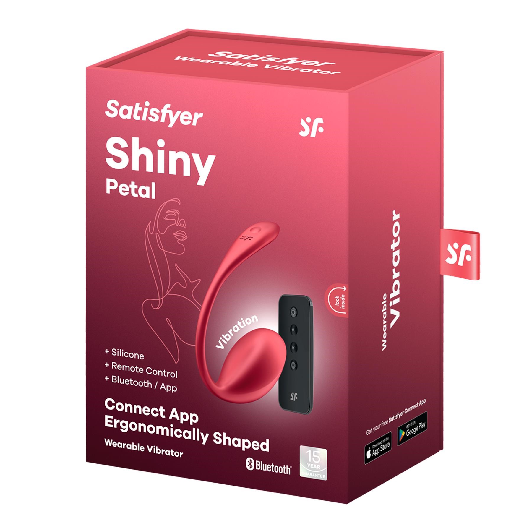 Satisfyer Shiny Petal App Enabled Couples Vibrator with Remote Control - Packaging Shot