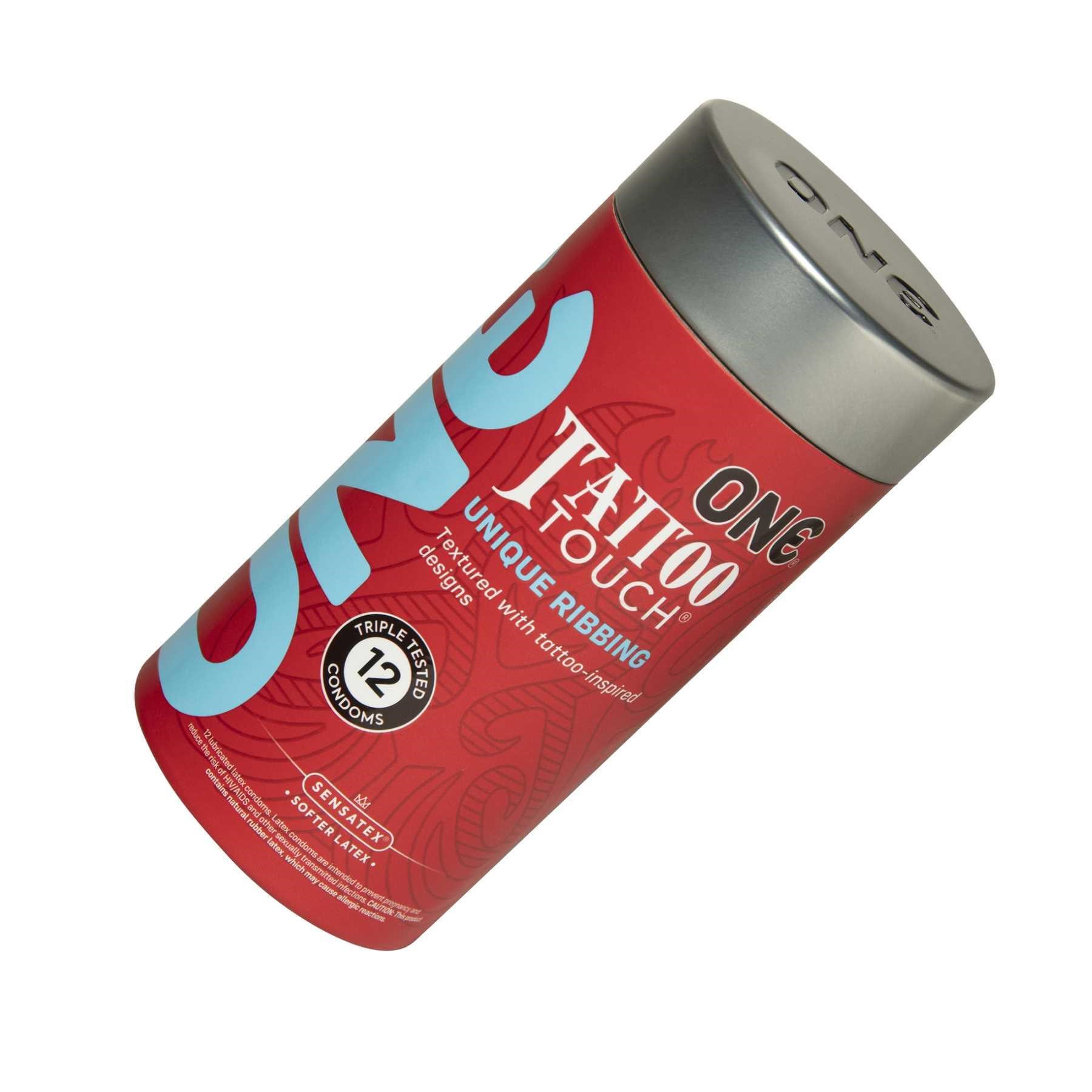 J486 Tattoo touch condoms front side tilt