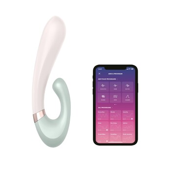 Satisfyer Heat Wave App Enabled Warming Dual Stimulator - Product and App