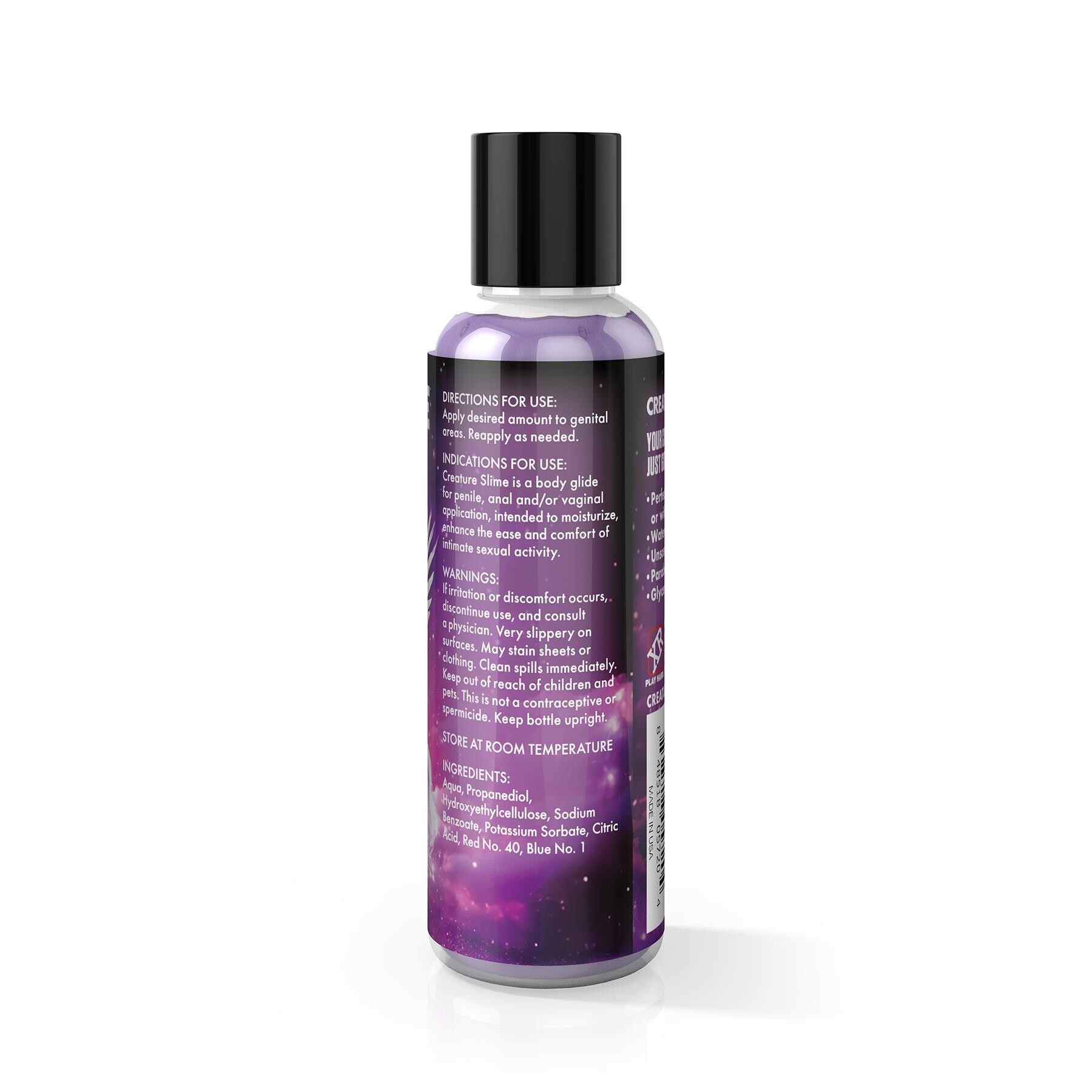 CC Color Slime Purple Water-Based Lube side