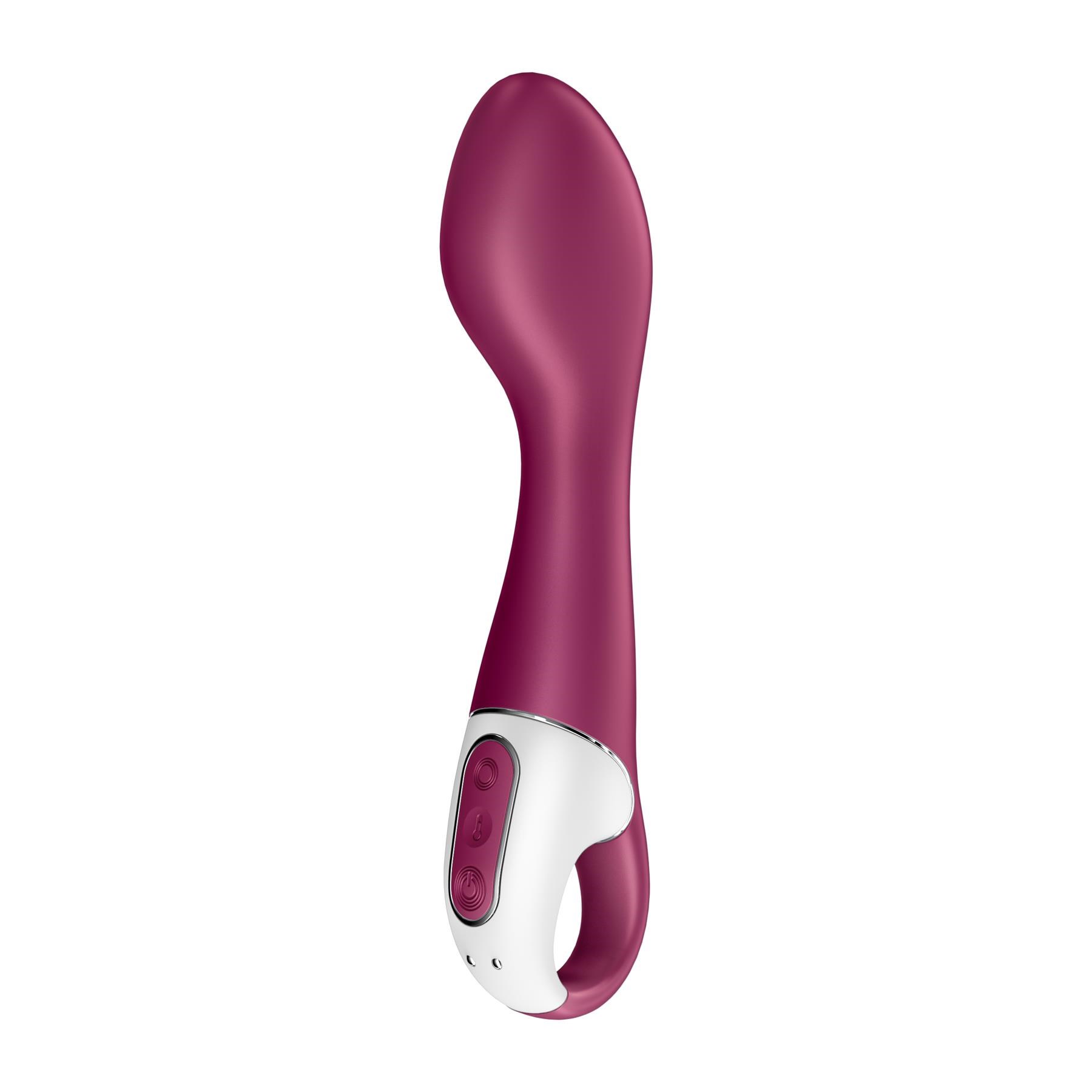 Satisfyer Hot Spot App Enabled Warming G-Spot Vibrator side view with control panel