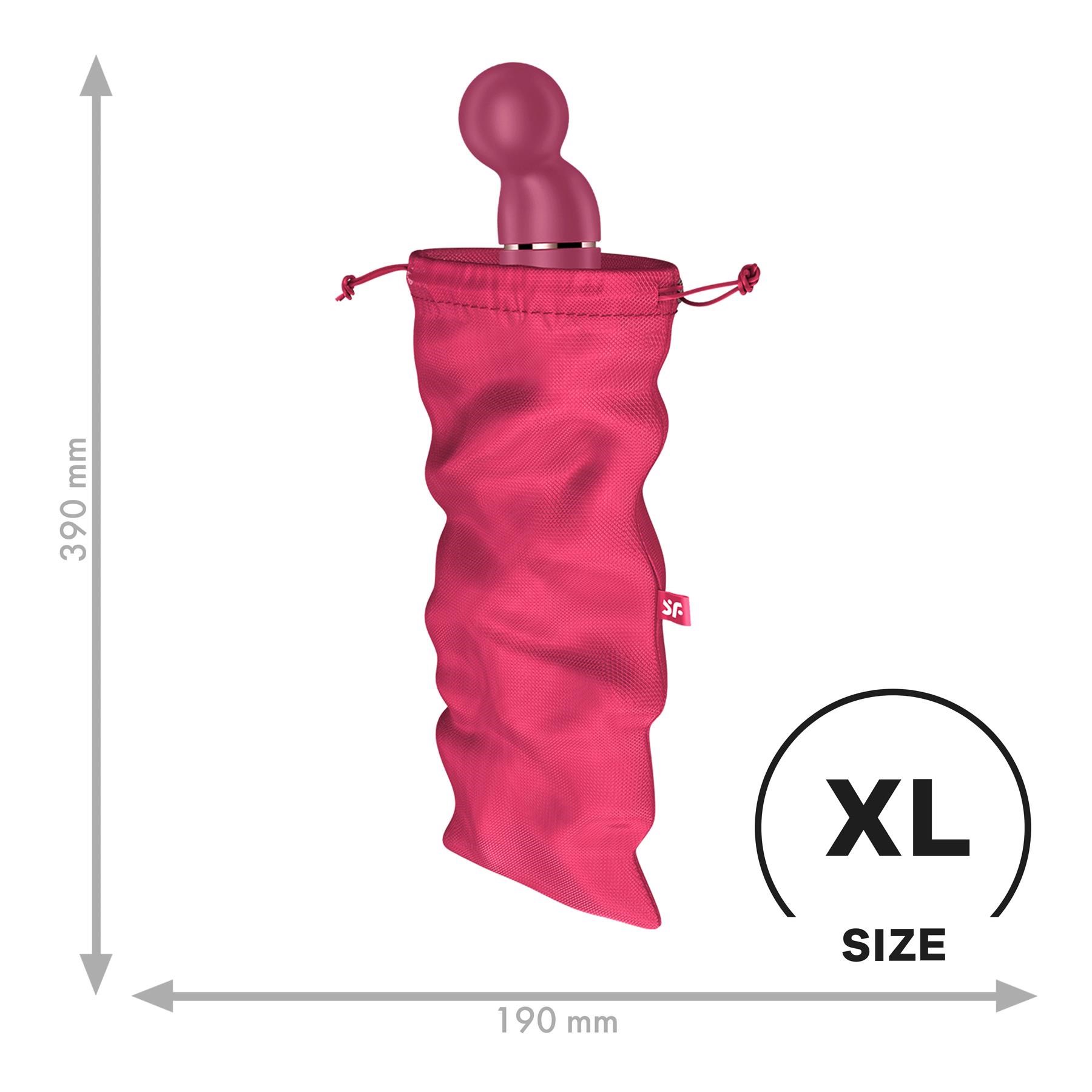 Satisfyer Extra Large Treasure Toy Bag Showing dimensions