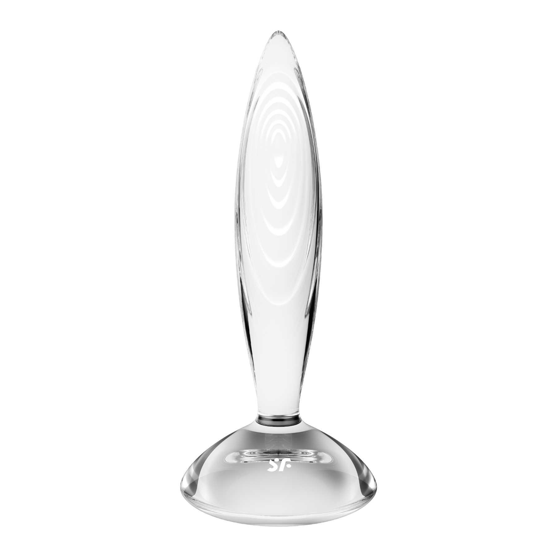 Sparkling Crystal Glass Dildo standing upright