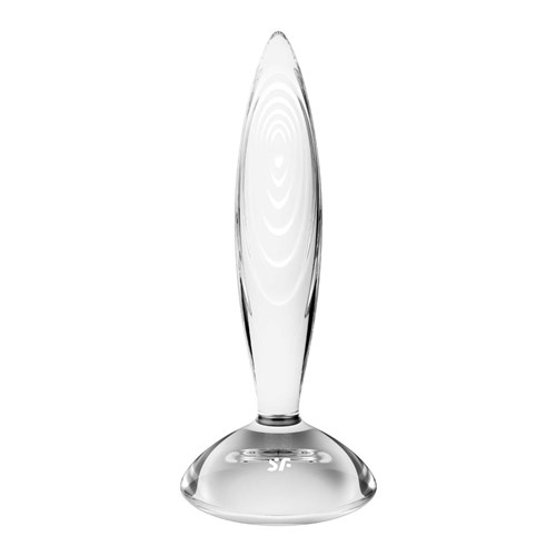 Sparkling Crystal Glass Dildo standing upright
