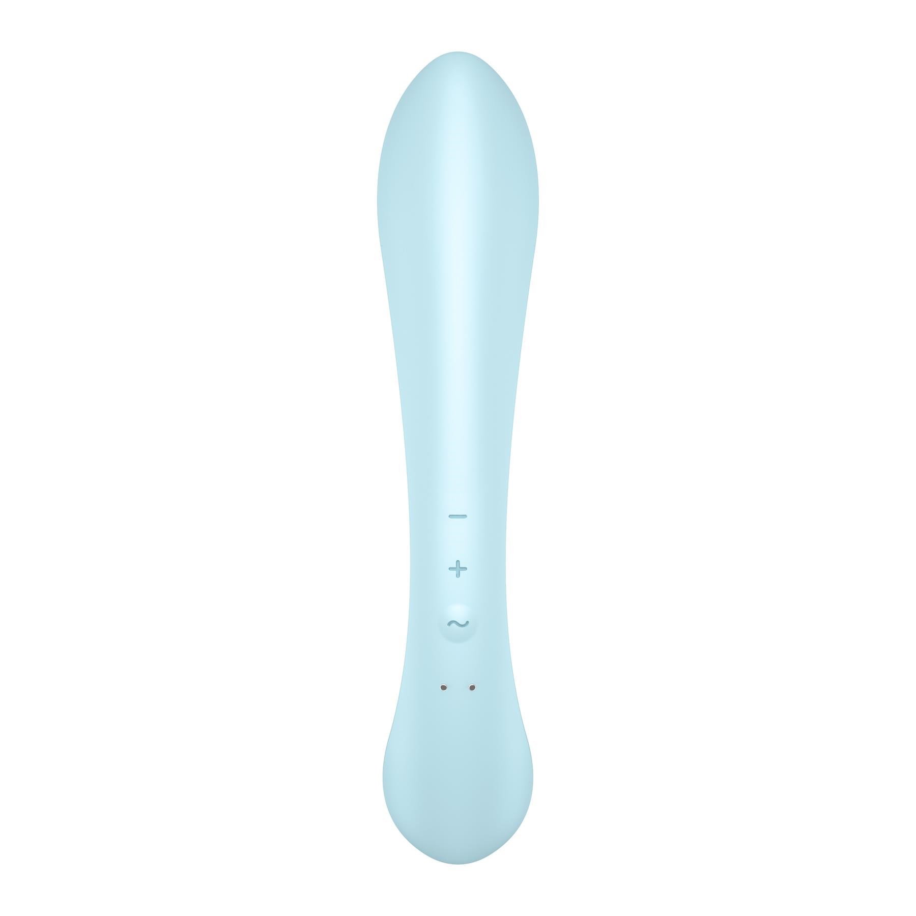 Satisfyer Triple Oh Rabbit Vibrator back shot with control buttons