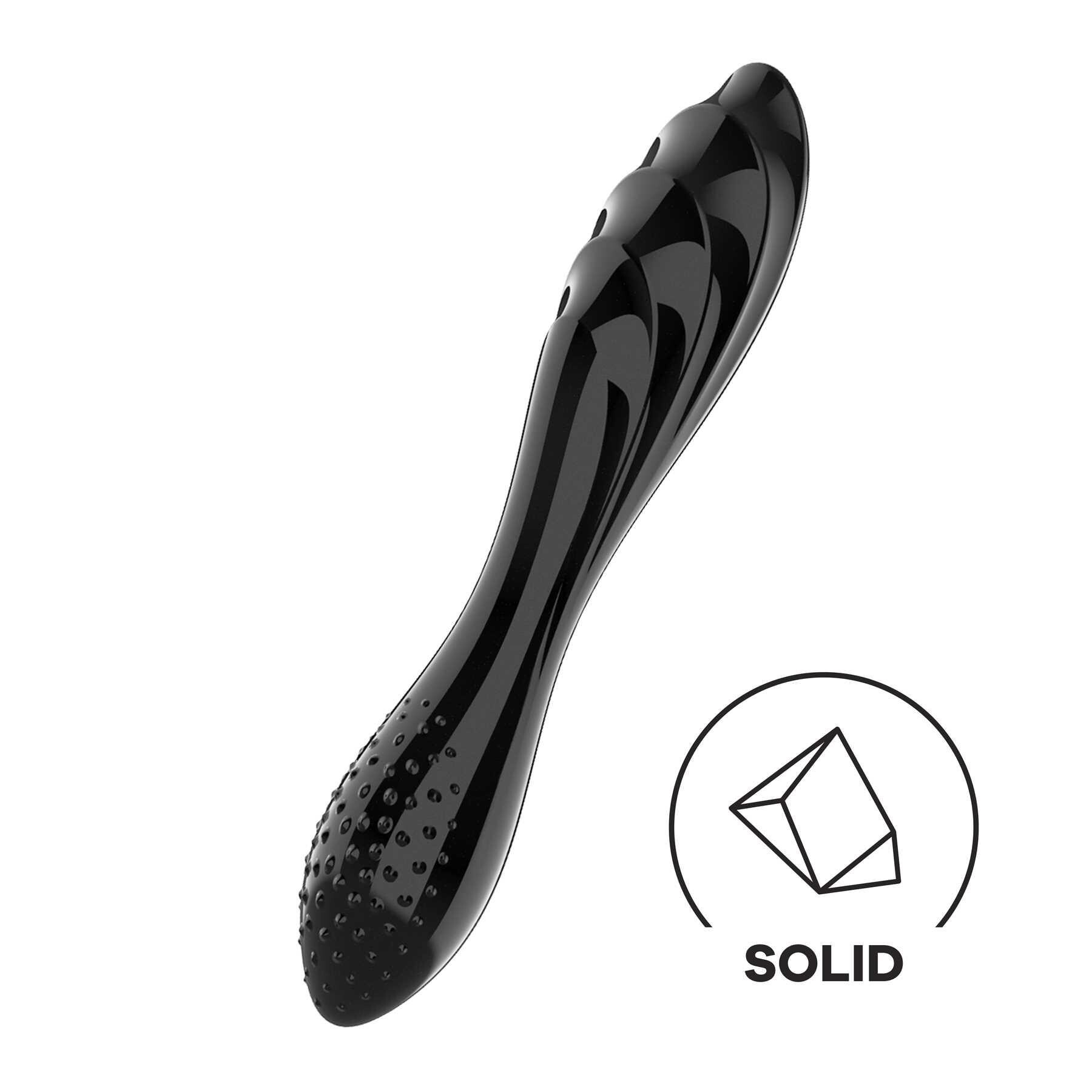 Satisfyer Dazzling Crystal 1 Dildo with solid glass logo