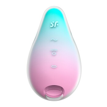 SATISFYER MERMAID AIR PULSE STIMULATOR showing buttons and opening