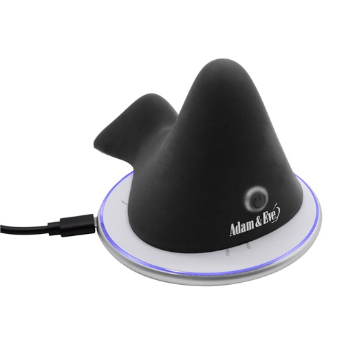 Adam & Eve Rumbling Rider With Wireless Charging Pad product on charging pad