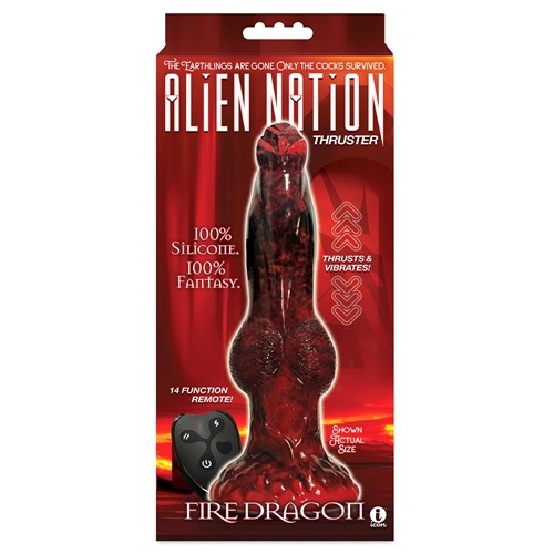 Alien Nation Fire Dragon Thrusting Dildo package