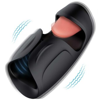 Lickety Split Vibrating Automatic Masturbator W/Tongue Licking Oral Stimulator vibrate illustration