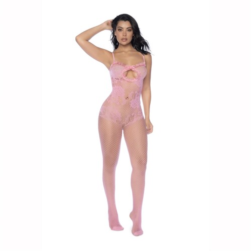 Fishnet Ruffle Bodystocking