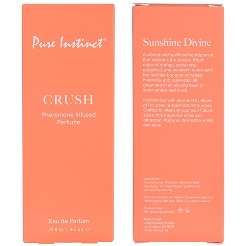 PURE INSTINCT PHEROMONE PERFUME SPRAY - CRUSH front & back