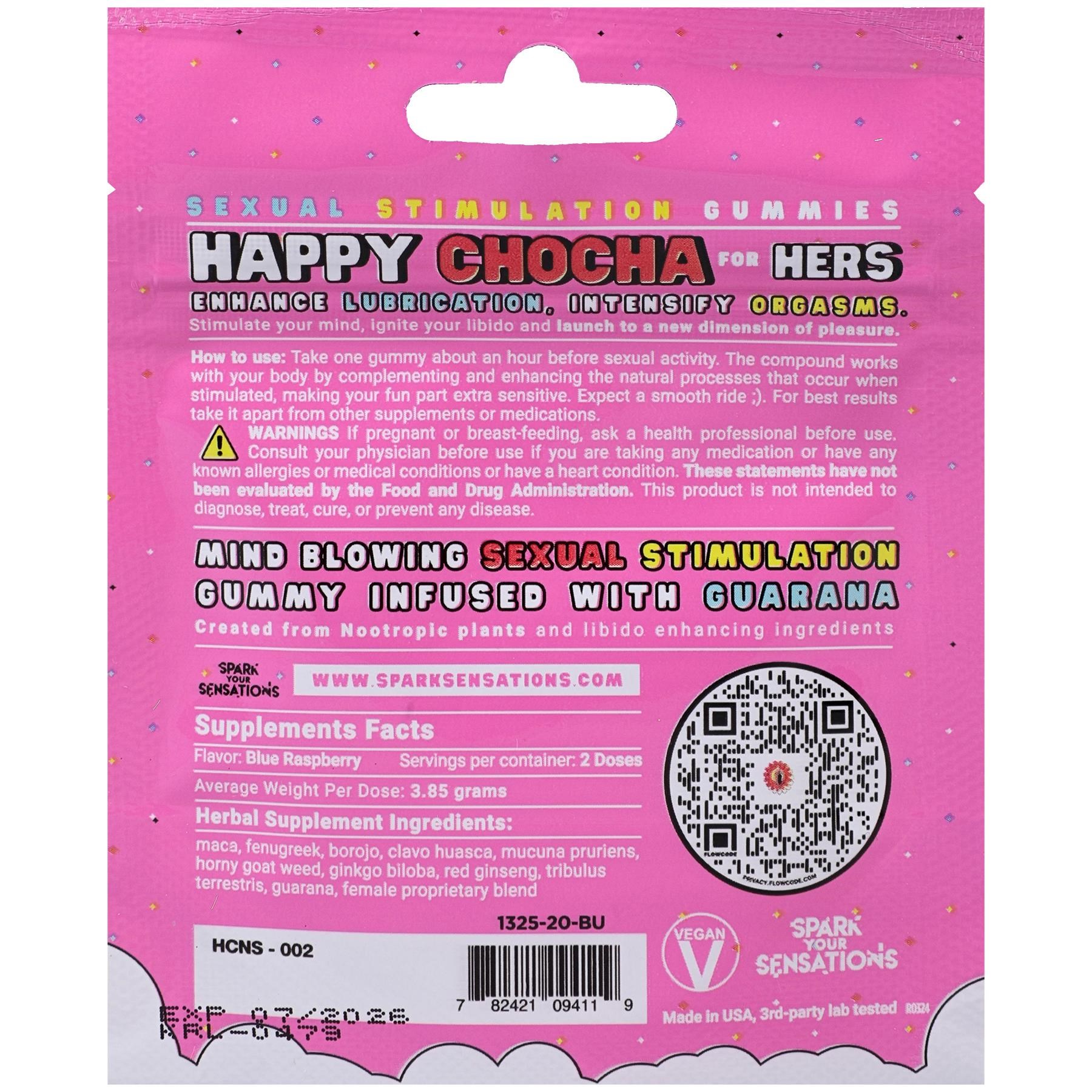 Happy Chocha hers gummies back