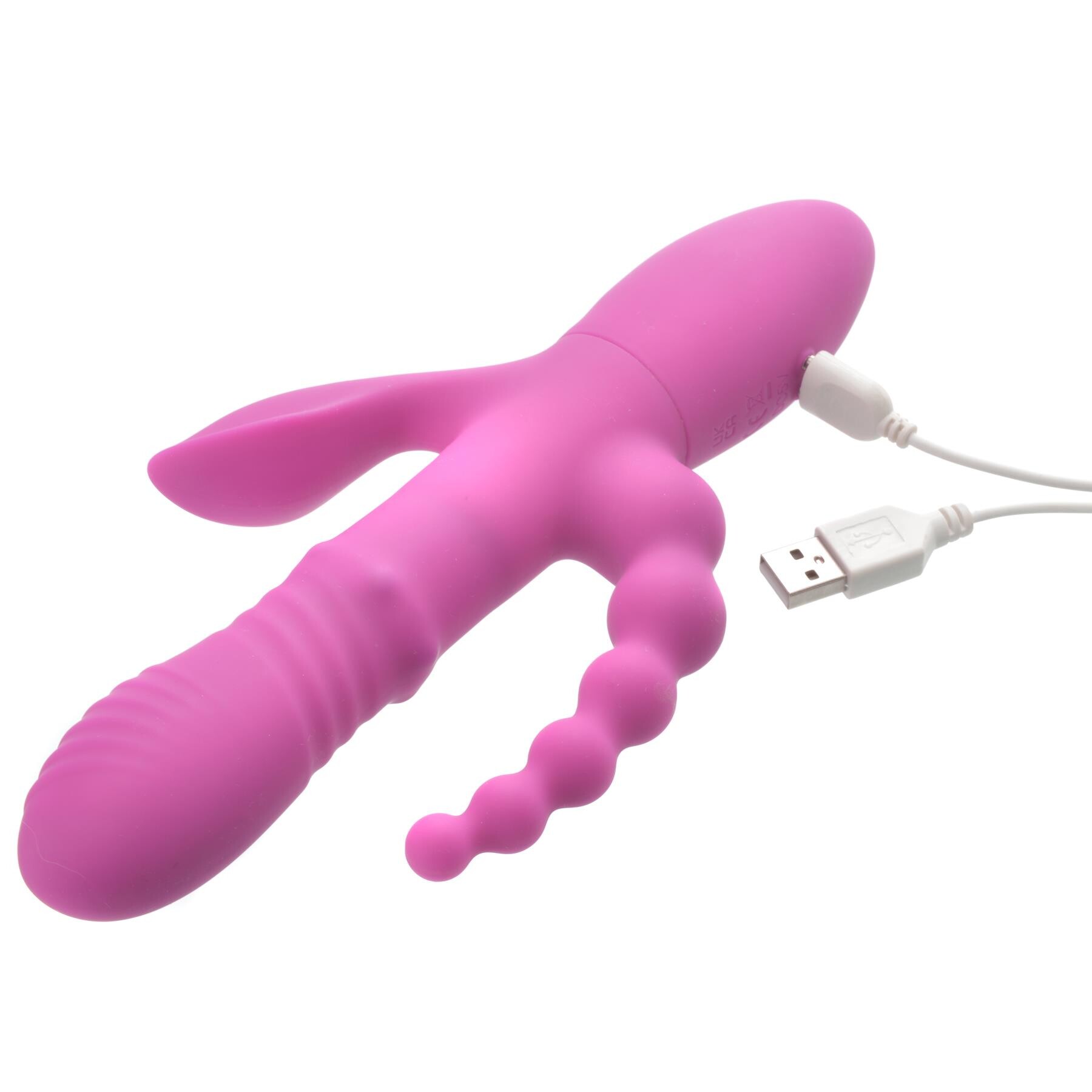 Adam & Eve The Four-Gasm Massager - Showing Where Charging Cable is Placed