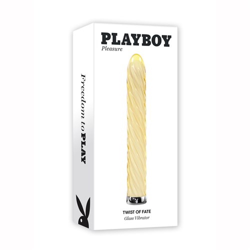 Playboy Pleasure Twist Of Fate Glass Vibrator package
