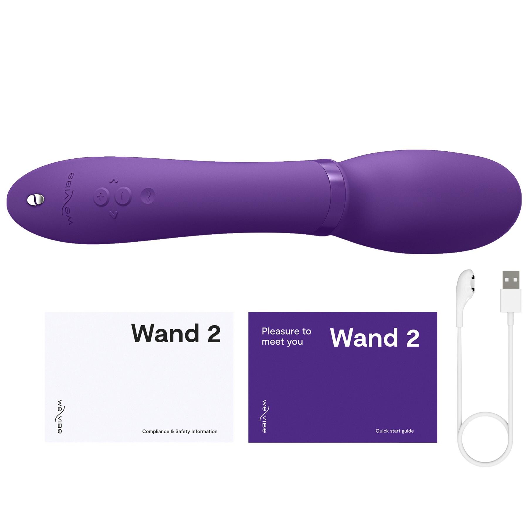 We-Vibe Wand 2 App Enabled Wand Massager WITH MANUAL AND CHARGER