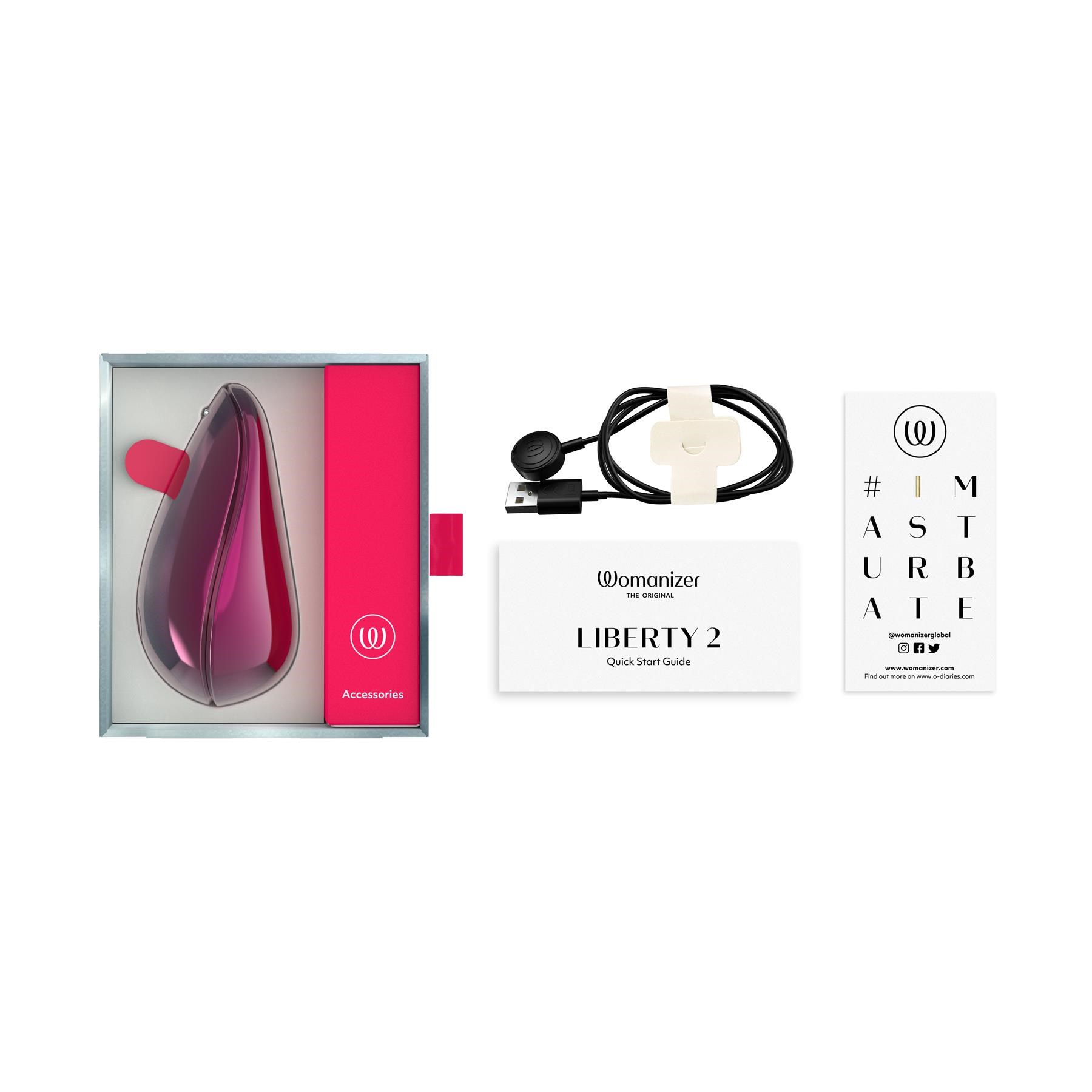 Womanizer Liberty 2 Iggy Azalea Edition toy, charger and manual