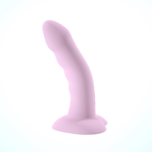 Adam & Eve Heart Throbber Liquid Silicone Vibrating G-Spot Dildo front view