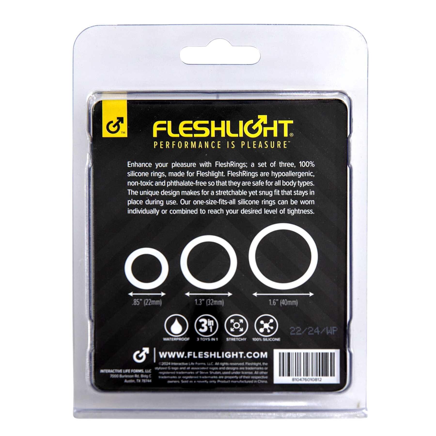 FLESHRINGS C-RING back of package