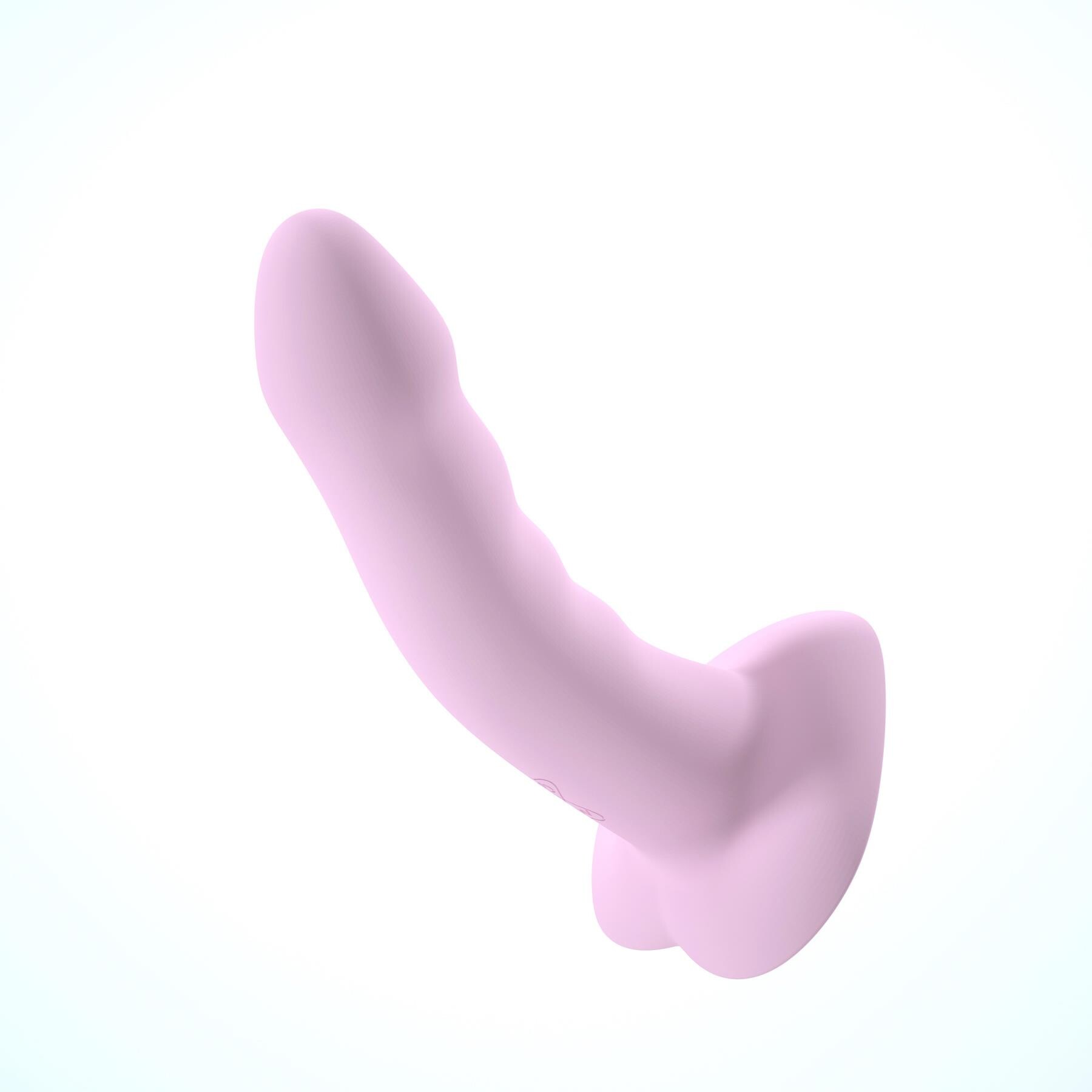Adam & Eve Heart Throbber Realistic Liquid Silicone Vibrating Dildo - Product Shot #3