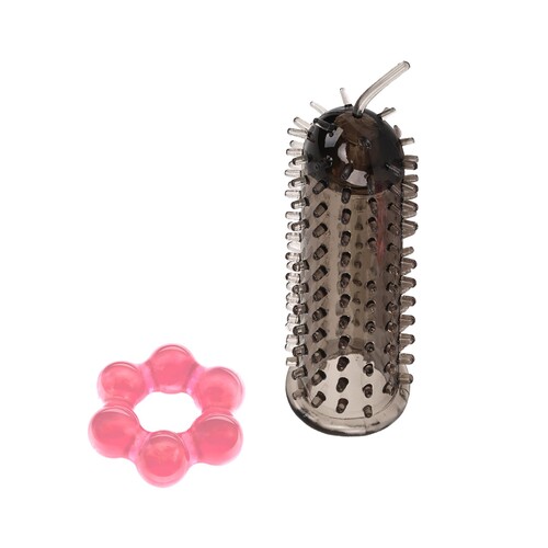 Adam & Eve Deluxe Red Hot Sex Kit - Penis Ring and Sleeve
