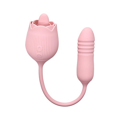 Adam & Eve Rotating Rose Plug Jeweled Anal Vibrator - Product Shot #1