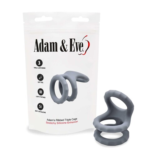 ADAM'S RIDGED TRIPLE CAGE with front of package