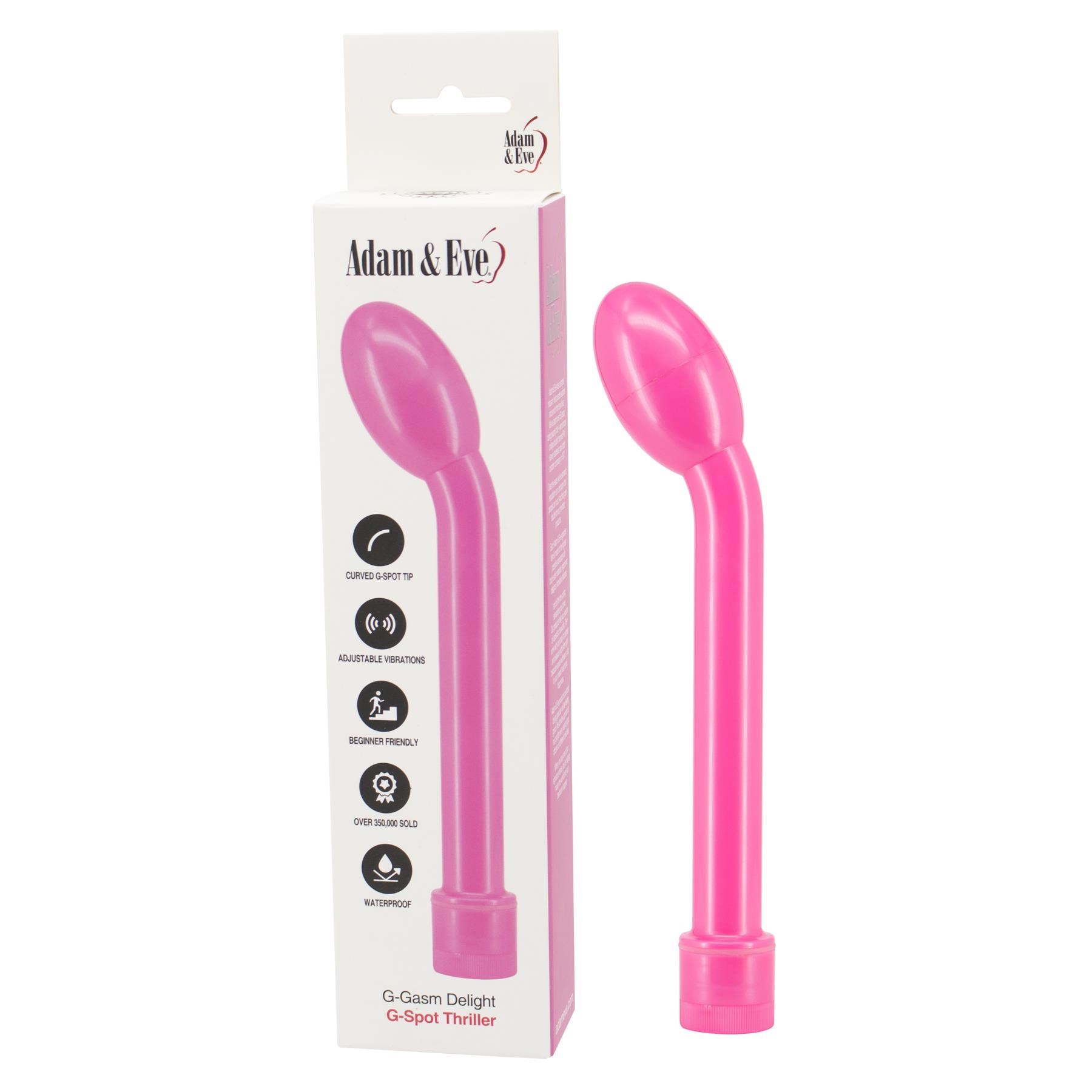 Adam & Eve G-Gasm Delight G-Spot Vibe package and product