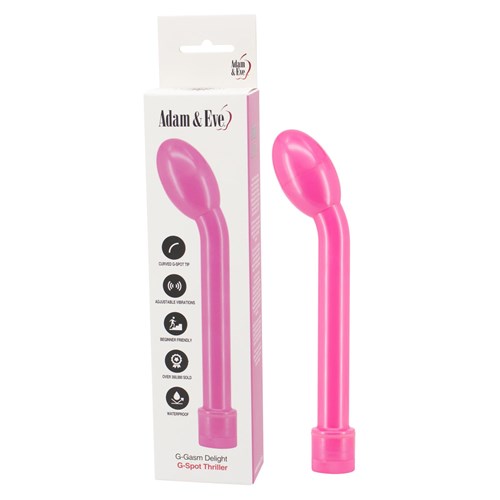 Adam & Eve G-Gasm Delight G-Spot Vibe package and product