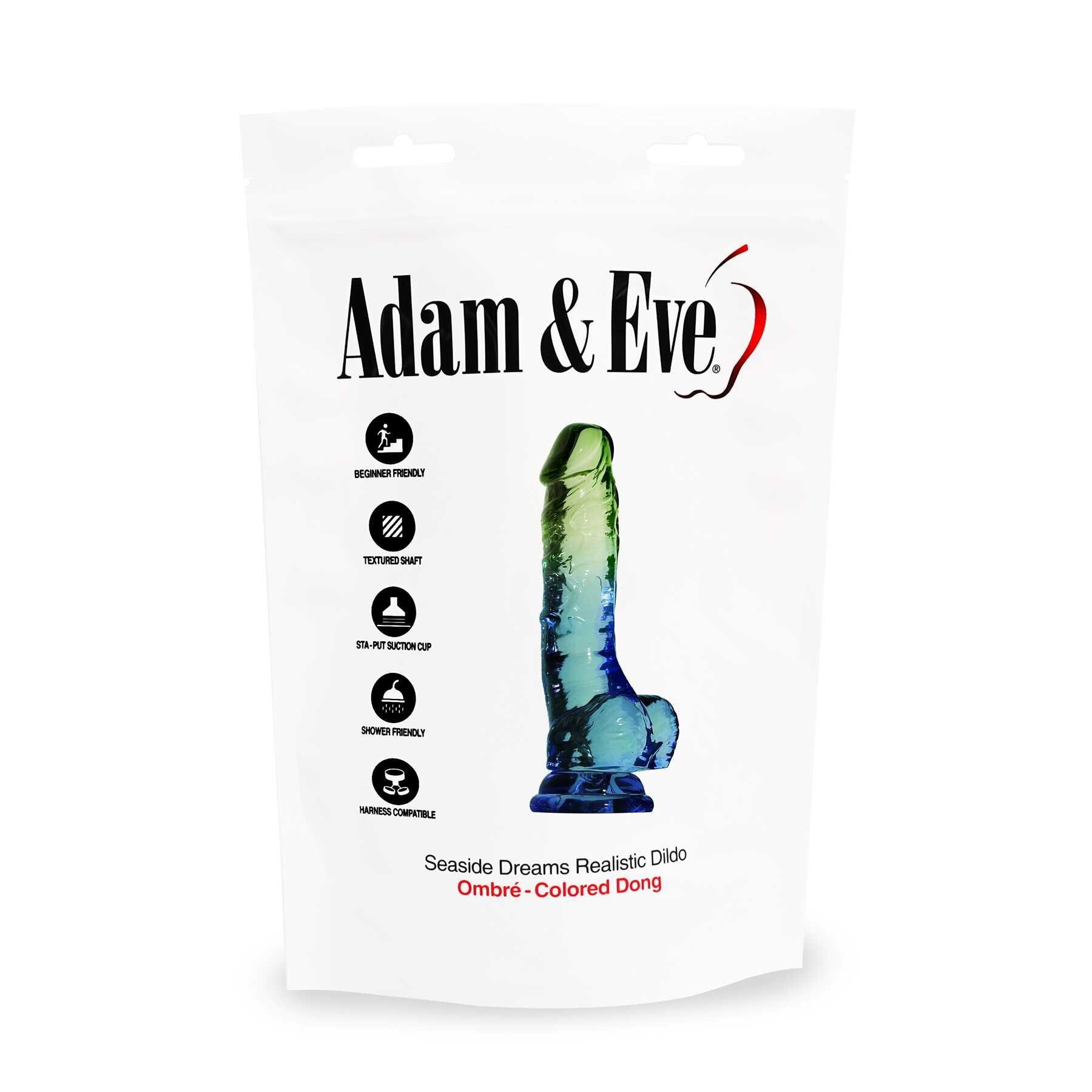 SENSUAL SEASIDE REALISTIC DILDO front of box