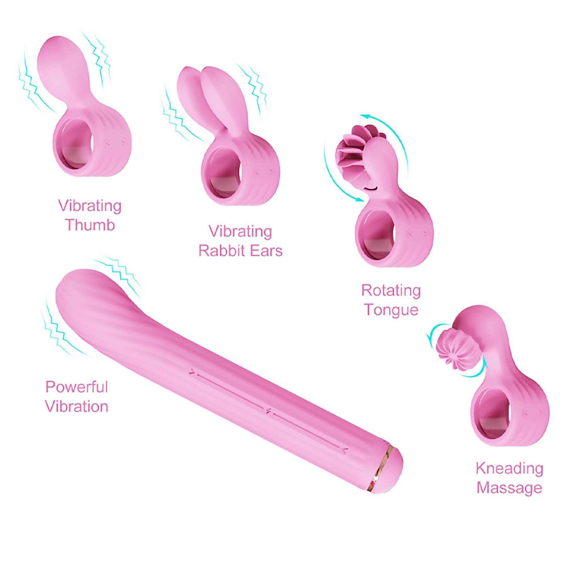 Otouch Magic Stick Interchangeable Vibrator with pieces