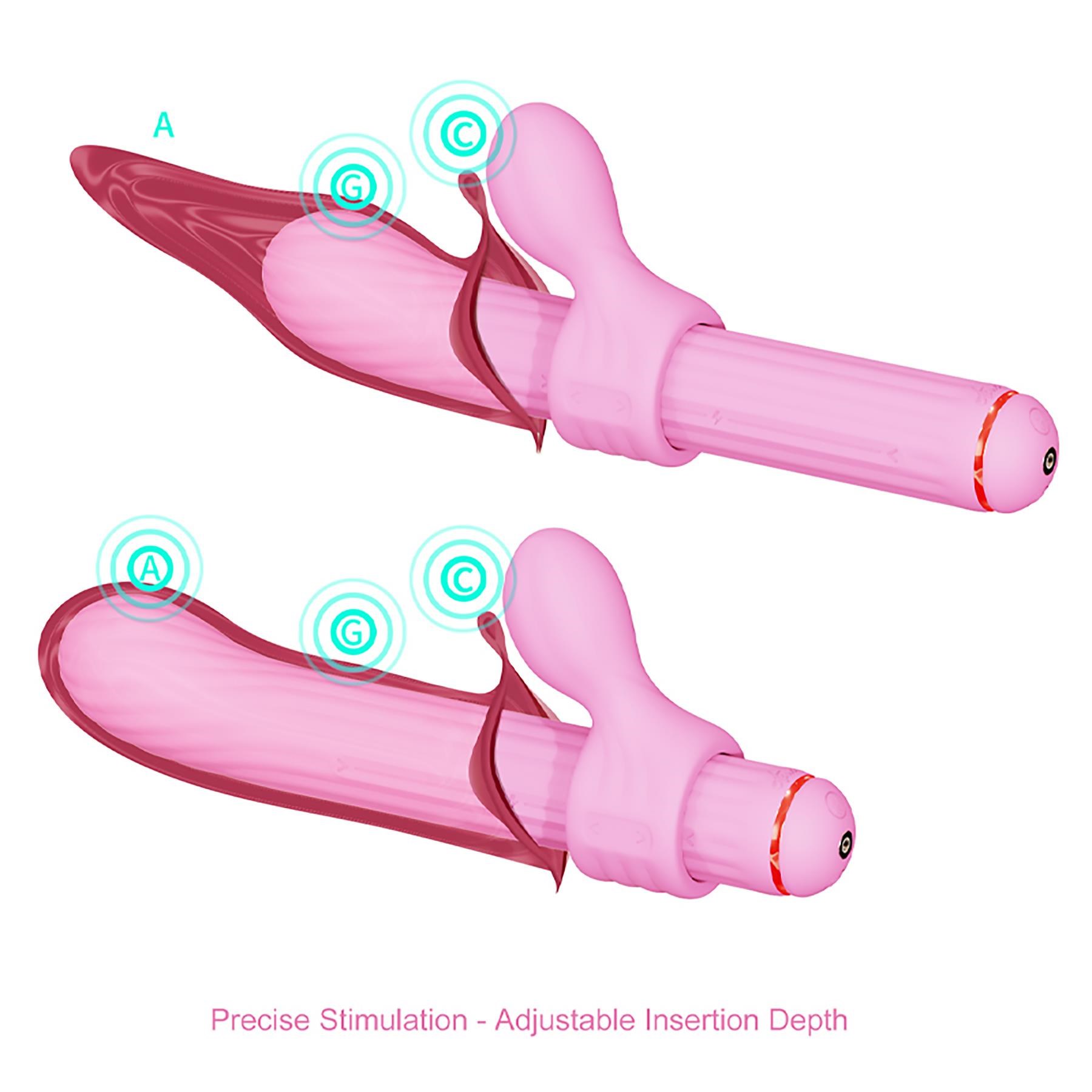 Otouch Magic Stick Interchangeable Vibrator showing adjustable