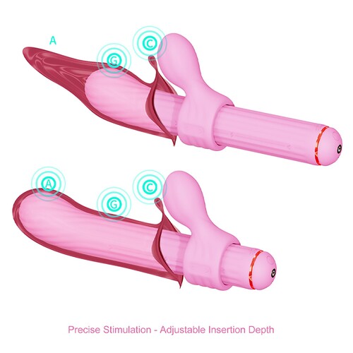 Otouch Magic Stick Interchangeable Vibrator showing adjustable