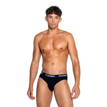 PLAYBOY MENS MODAL GYM BRIEF front