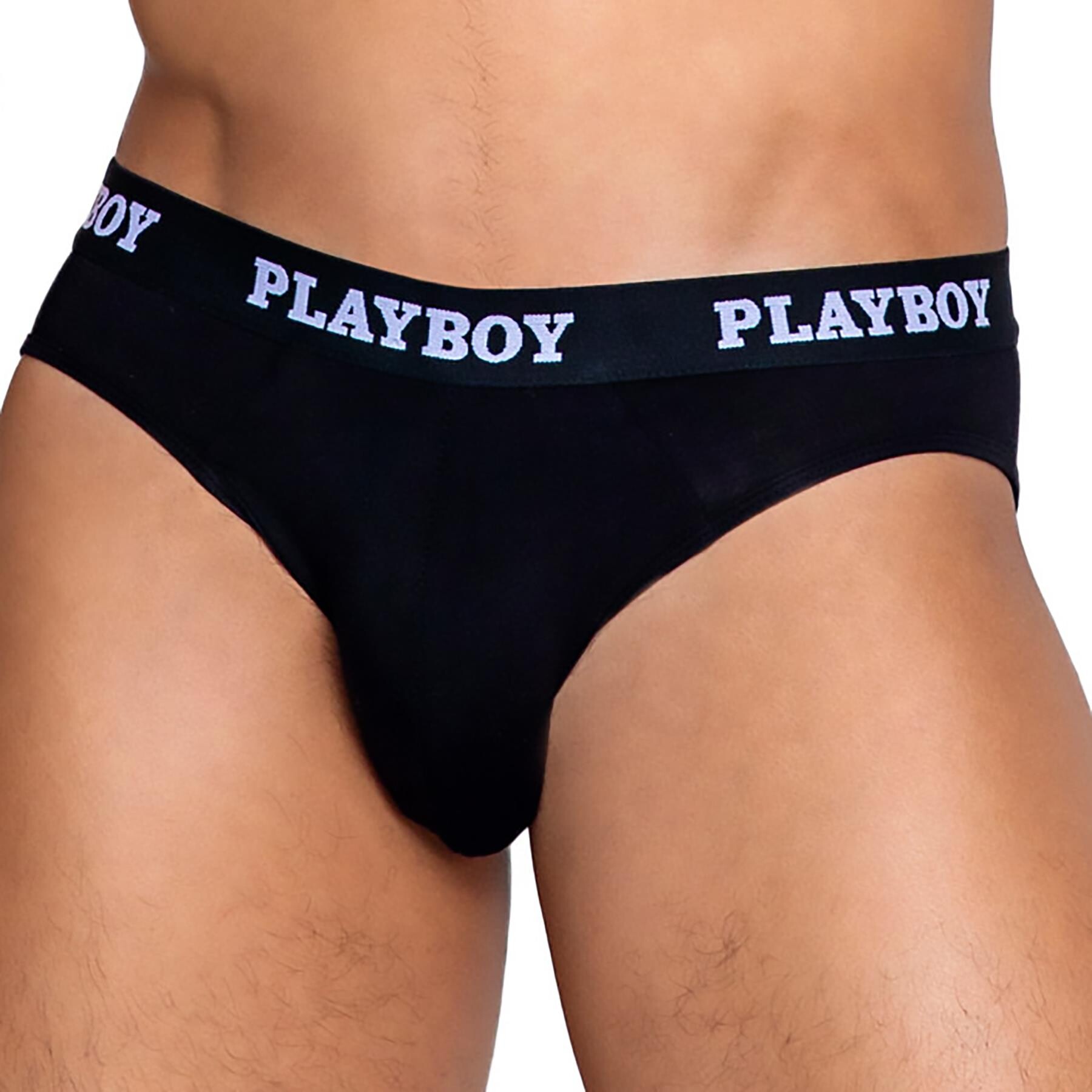 PLAYBOY MENS MODAL GYM BRIEF front cropped