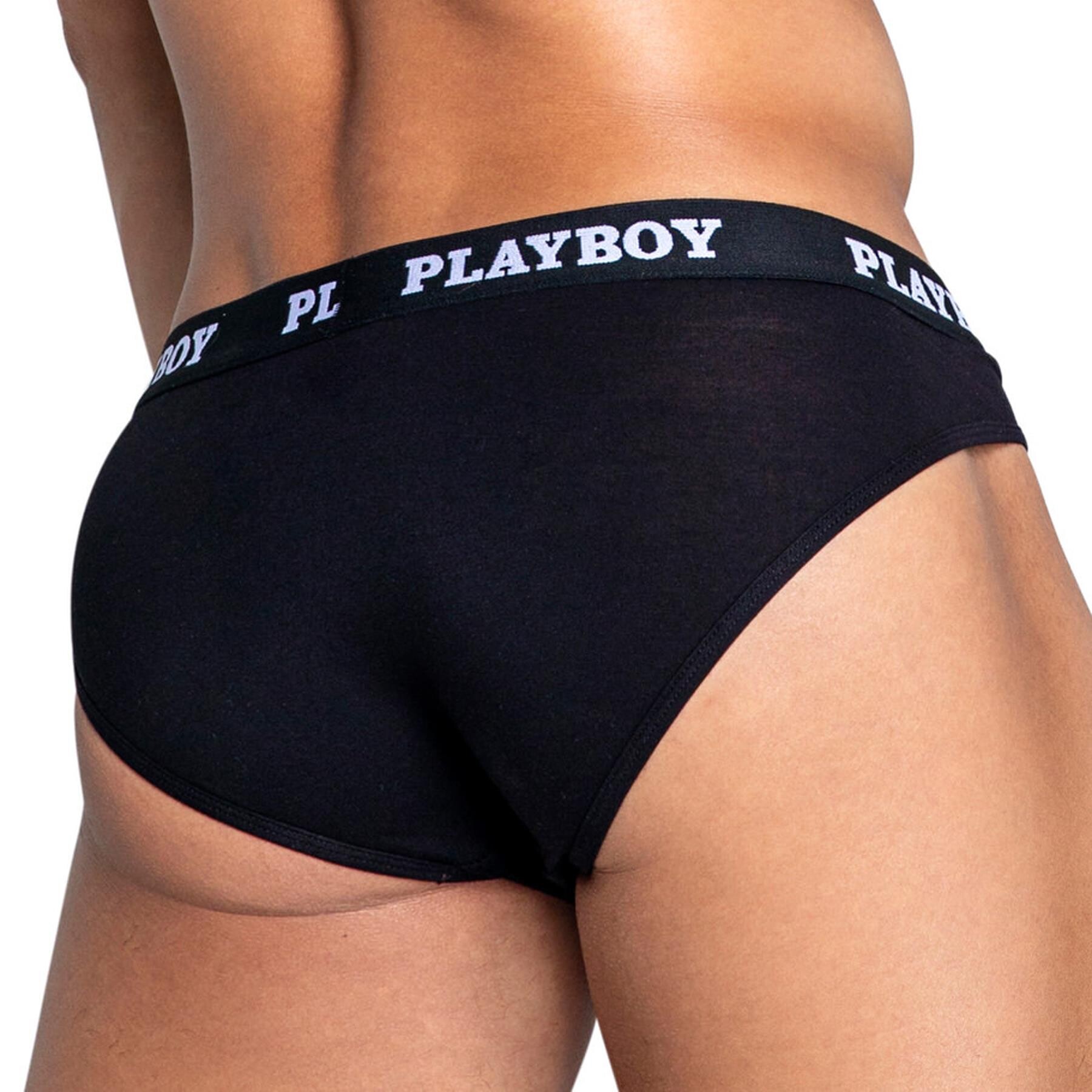 PLAYBOY MENS MODAL GYM BRIEF back cropped